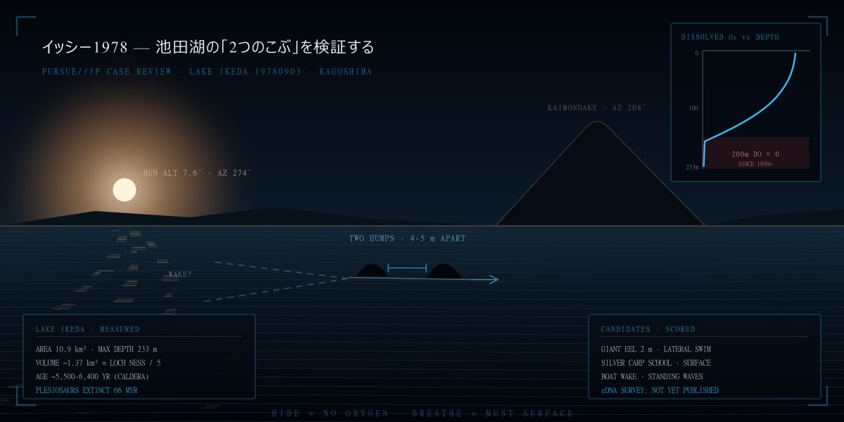 イッシー1978——池田湖の「2つのこぶ」は何だったのか:体長2メートルのオオウナギ、水深200メートルの無酸素層、6,000歳の湖を徹底検証