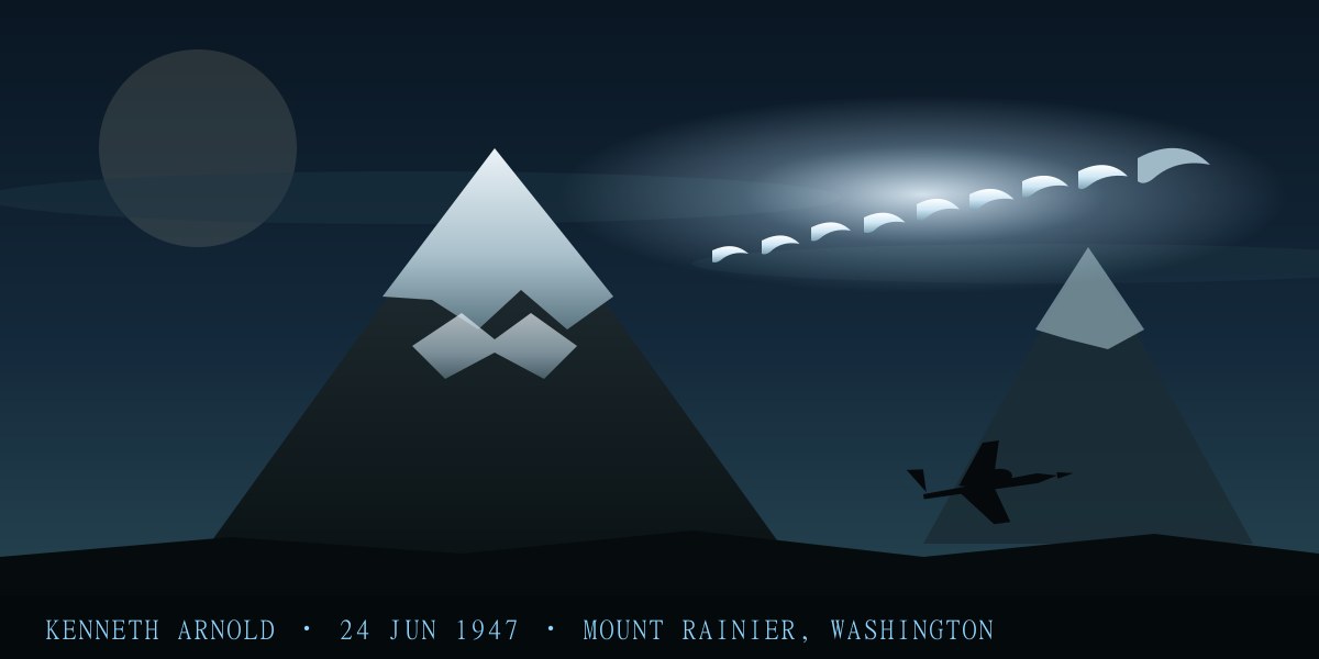ケネス・アーノルド事件1947——「空飛ぶ円盤」はこうして生まれた：レーニア山上空9個の物体と、歴史を変えた記者の誤訳を徹底検証