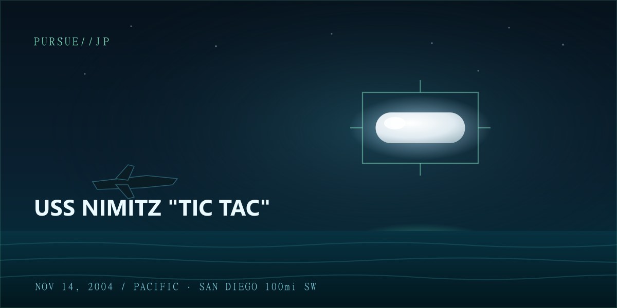USS ニミッツ「ティックタック」UAP事件2004——トップガン中佐が追った白い物体と、現代UAP問題の原点を徹底分析